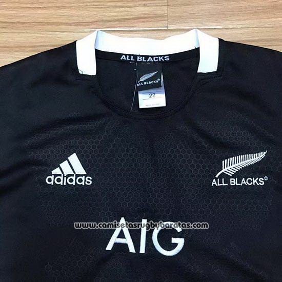 Camiseta Ninos Kit Nueva Zelandia All Blacks Rugby 2019-2020 Local